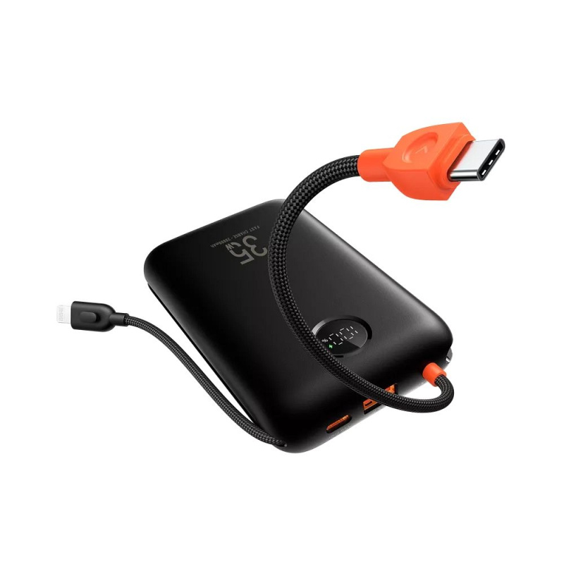 VEGER powerbank 20000 mAh s vestavěnými kabely Typ C / Lightning PD QC3.0 35W K2 (W2068) černá