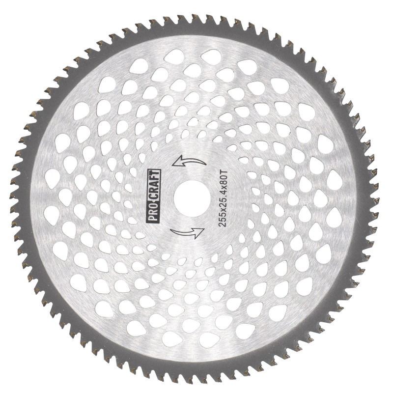 Procraft - kotouč ke křovinořezu (D255*25.4) 80T, karbid wolframu