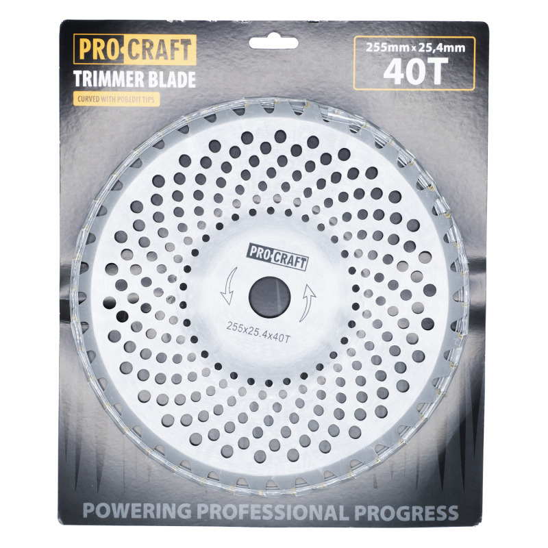 Procraft -kotouč ke křovinořezu (D255*25.4) 40T, zaoblený
