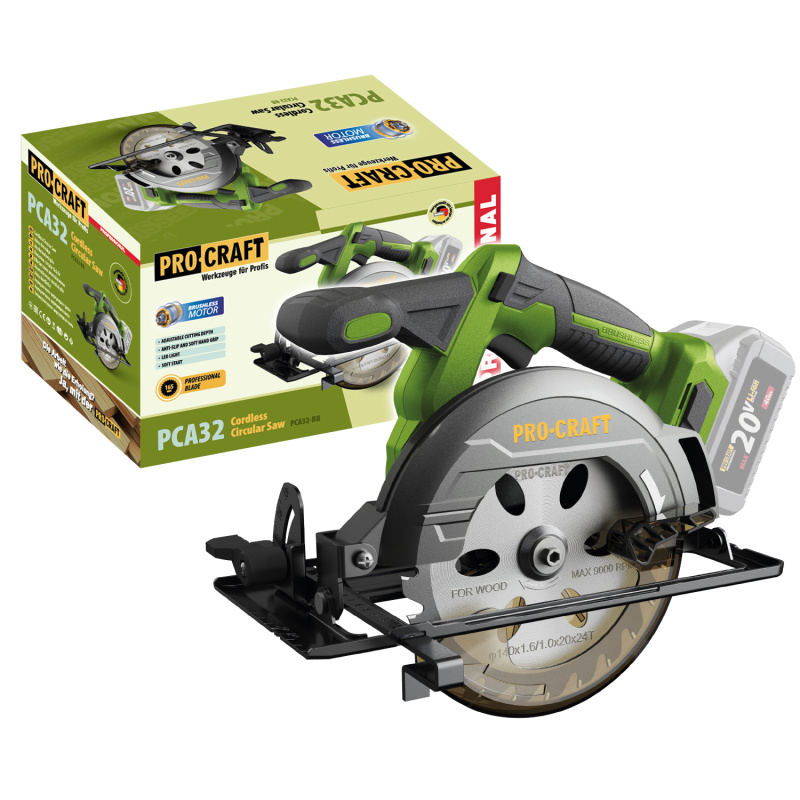 Procraft PCA32bb 20V - akumulátorová kotoučová pila (bez akumulátoru a nabíječky)