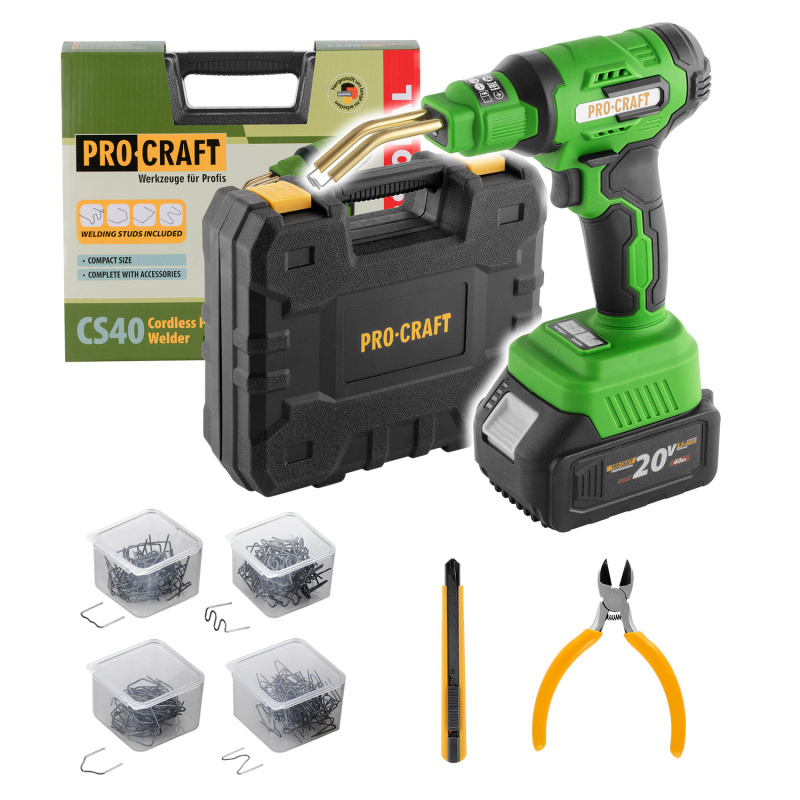 Procraft CS40bb 20V - akumálátorová pájecí pistole pro plasty (bez akumulátoru a nabíječky)