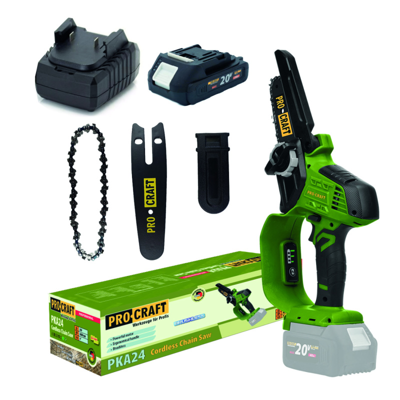 Procraft PKA24 20V SET - akumulátorová ruční pilka (s 2 Ah akumulátorem a nabíječkou)