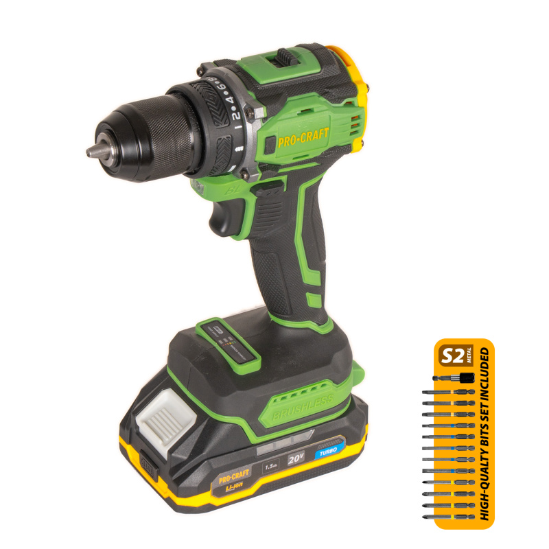 Procraft PA18Pro2 20V - akumulátorový šroubovák (x 2,0 Ah akumulátorem a nabíječkou)