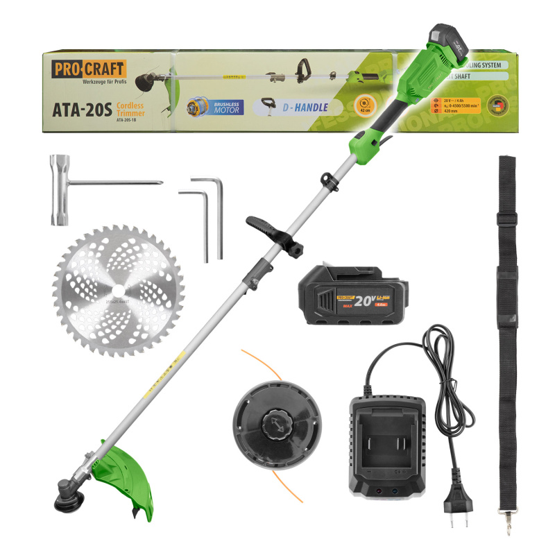 Procraft ATA-20S 20V SET - akumulátorový křvoinořez (s 4,0 Ah akumulátorem a nabíječkou)