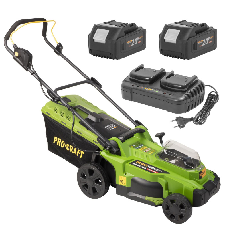 Procraft SPLM20/20-4/20-2 - akumulátorová sekačka (s 2x akumulátory a nabíječkou)