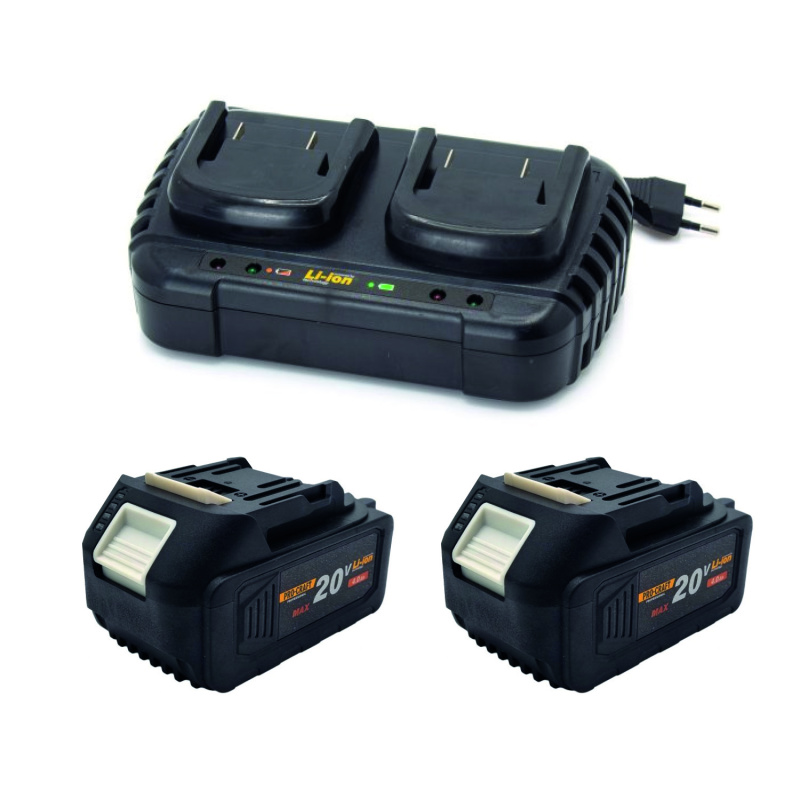 Procraft 20/4 2x20V SET - 2x akumulátor 20V / 4Ah a nabíječka na dvě baterie 20/2
