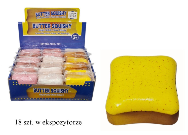 Mačkací hračka toast - 1 kus