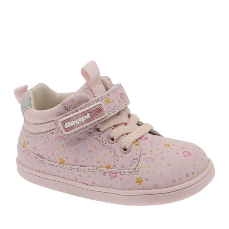 Dětské Barefoot Celoroční Boty BEPPI CASUAL BOOT BABY růžové hvězdičky - 21
