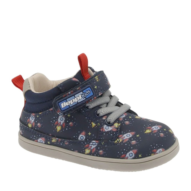Dětské Barefoot Celoroční Boty BEPPI CASUAL BOOT BABY modré rakety - 22