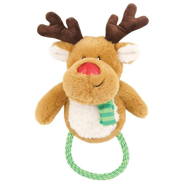 Happy Pet Hračka plyš vánoč. Ronny sob s provazem 38cm HP