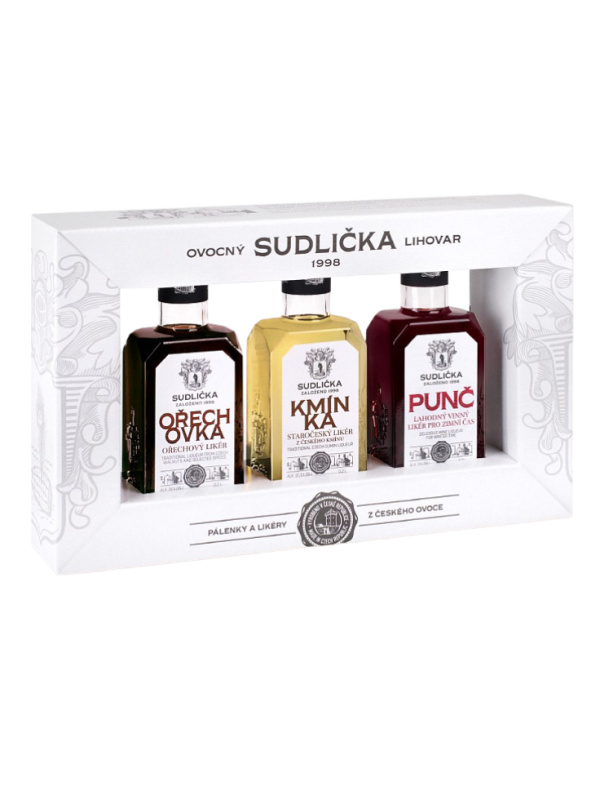 Sudlička Sudlička tradičně dárkové balení Ořechovka + Kmínka + Punč