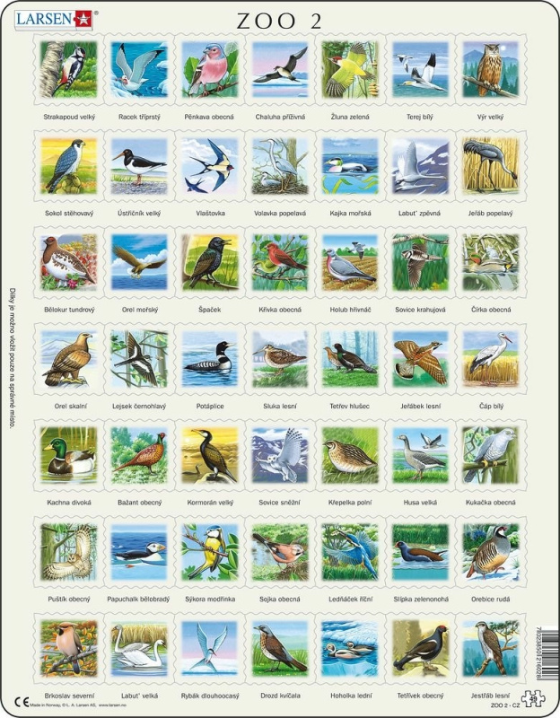 Larsen Ptáci ZOO 2 49 dílků