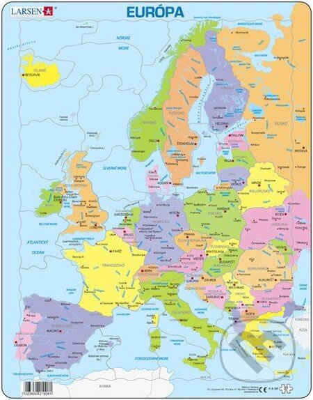 Európa (A8) - puzzle z kategorie 15 - 60 dílků