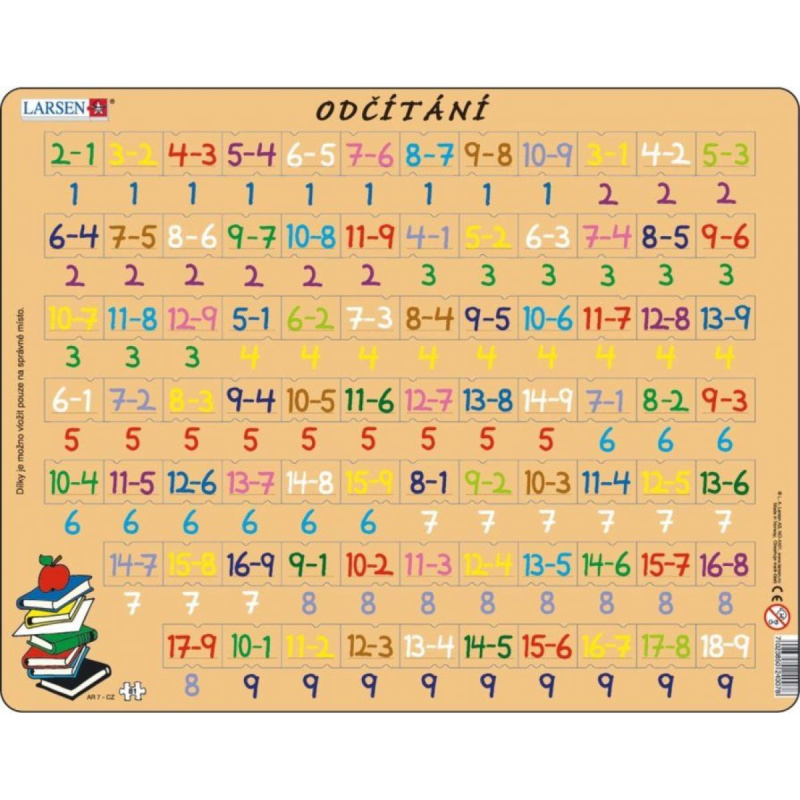 Larsen rámové vzdělávací Odečítání 81 dílků