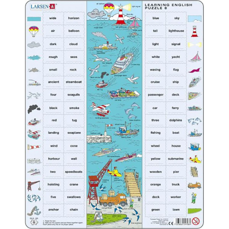 Larsen puzzle Angličtina: Na moři 64 dílků