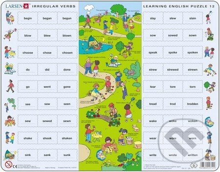 Learning English Puzzle 12 (Maxi) EN12 (Irregular Verbs) - puzzle z kategorie Náučné puzzle