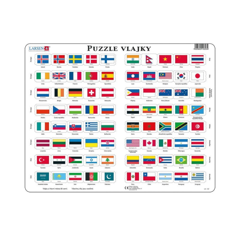 Vlajky světa (Puzzle MAXI) - puzzle z kategorie Naučné puzzle