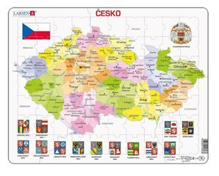 Larsen Vzdělávací puzzle Česká republika Kraje