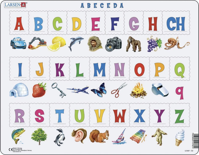 Larsen Vzdělávací puzzle Abeceda 27 dílků
