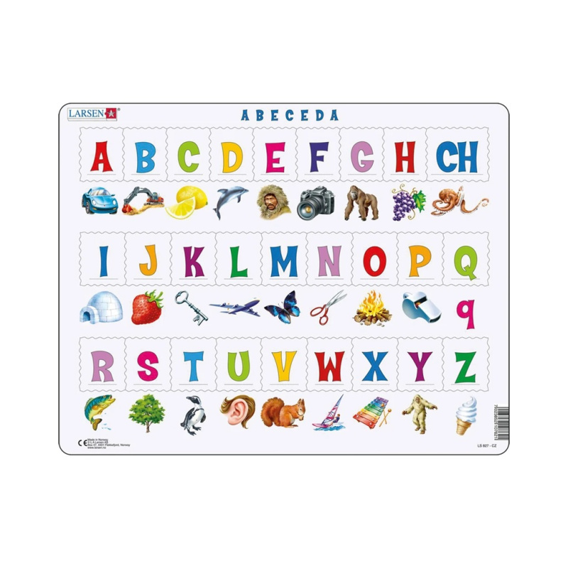Larsen Vzdělávací puzzle Abeceda 27 dílků