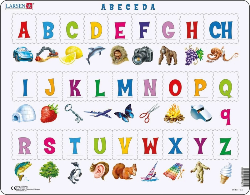 Larsen Vzdělávací puzzle Abeceda 27 dílků
