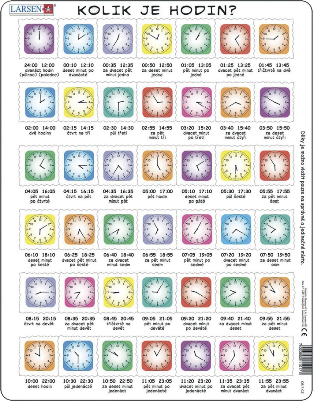 Puzzle Kolik je hodin? 42 dílků