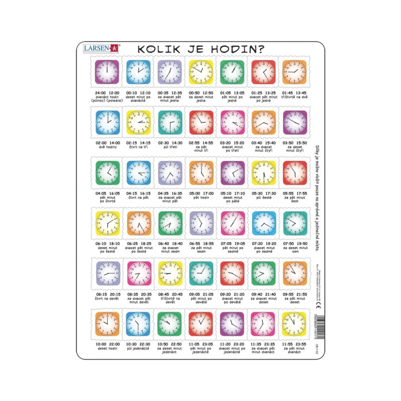 Puzzle Kolik je hodin? 42 dílků