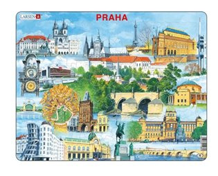 Larsen Vzdělávací puzzle Praha Památky 66 dílků