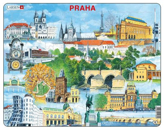 Larsen Vzdělávací puzzle Praha Památky 66 dílků