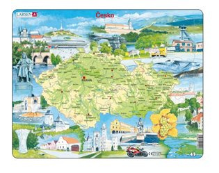 Larsen Vzdělávací puzzle Česká republika Památky 78 dílků