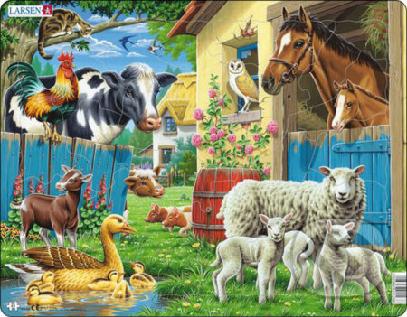 Zvieratá na farme FH23 - puzzle z kategorie Naučné puzzle