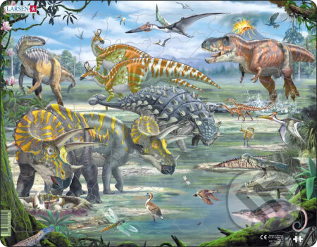 Dinosaury pod sopkou (FH31) - puzzle z kategorie Naučné puzzle