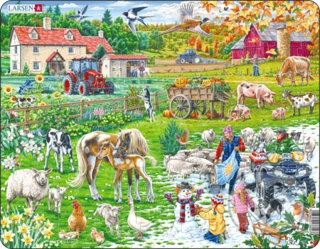 Ročné obdobia na farme (NB12) - puzzle z kategorie Naučné puzzle