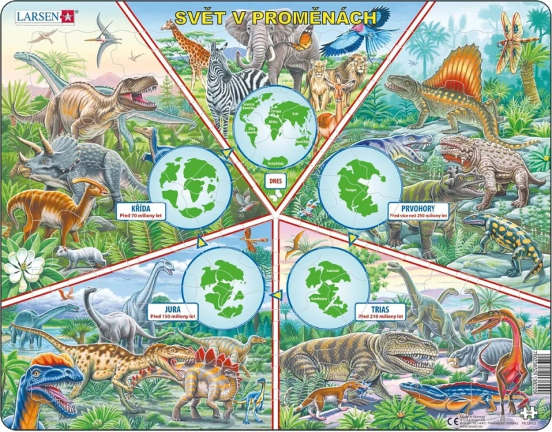 Larsen Vzdělávací puzzle Svět v proměnách 100 dílků