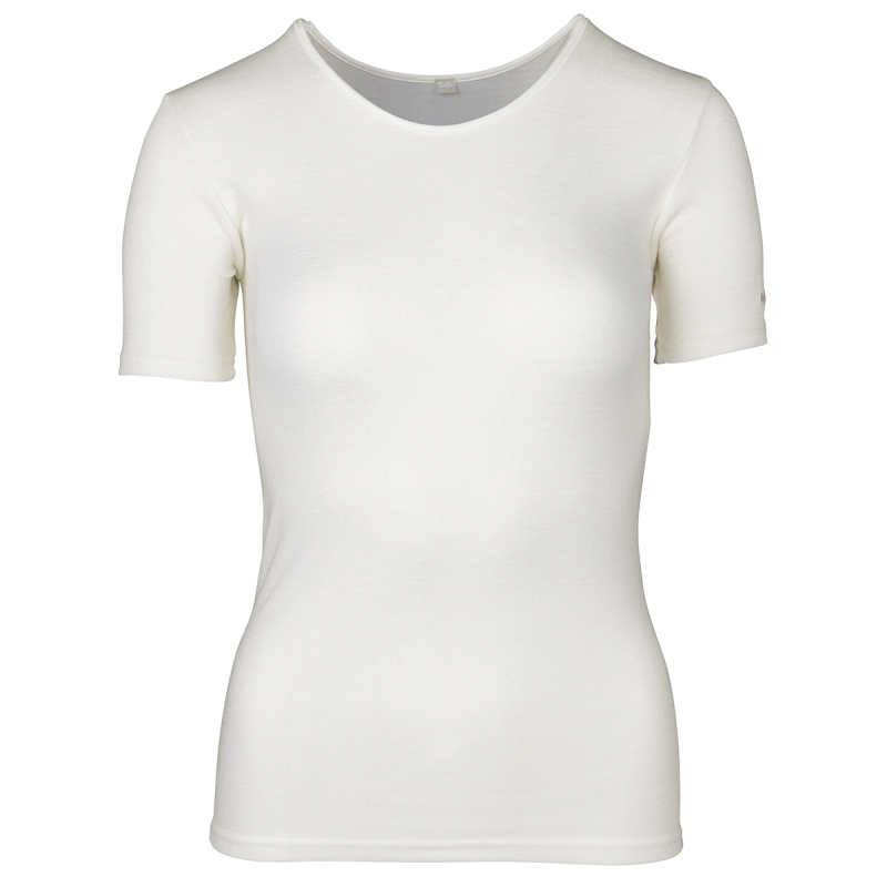 Merino triko dámské krátký rukáv krémová barva JULIE SAFA Velikost: XL