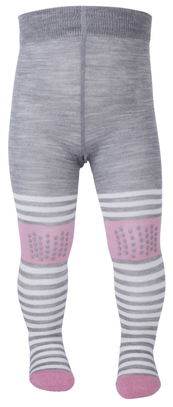 Protiskluzové merino punčocháče s proužkem růžové SAFA Velikost: 68/74