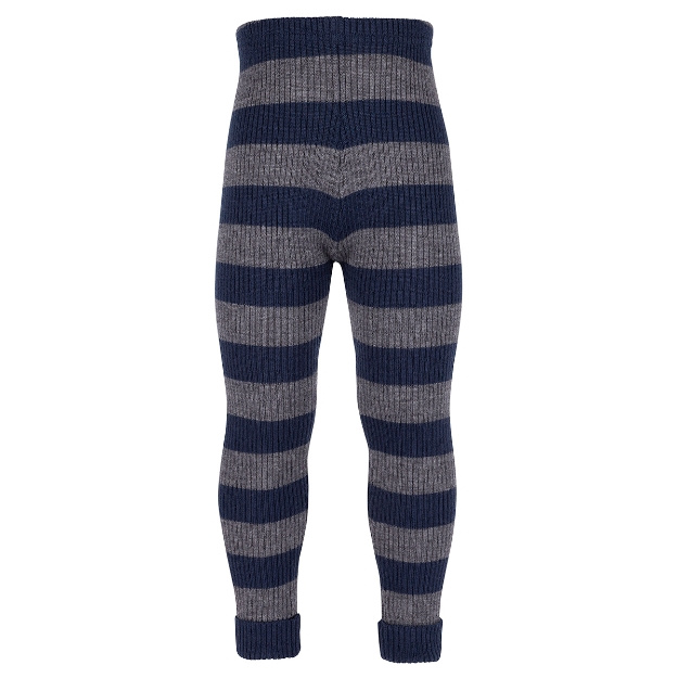 Dětské exkluzivní norské pletené kalhoty ze 100% merino vlny modré SAFA Velikost: 110/116