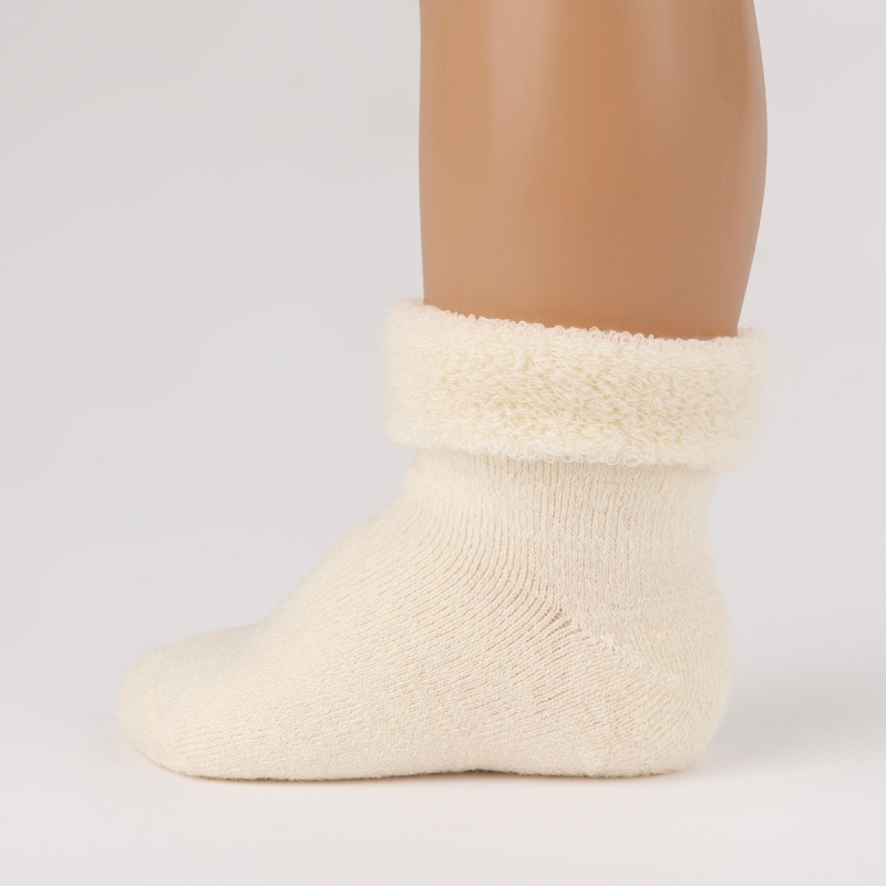 Merino ponožky pro miminko krémové FLUFFY od značky SAFA Velikost: 50/56