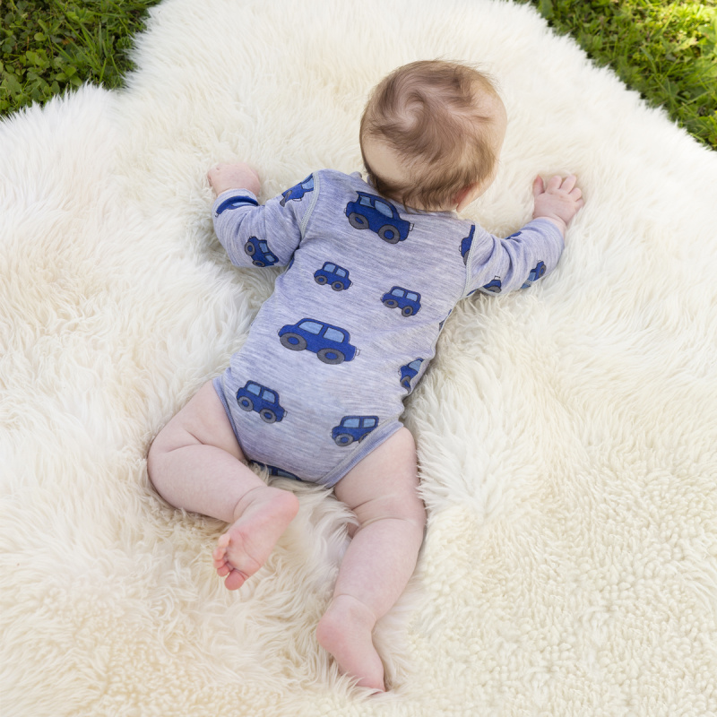 Merino body s autíčky SAFA Velikost: 74/80