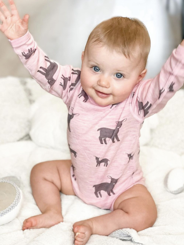 Merino body růžový beránek SAFA Velikost: 50/56