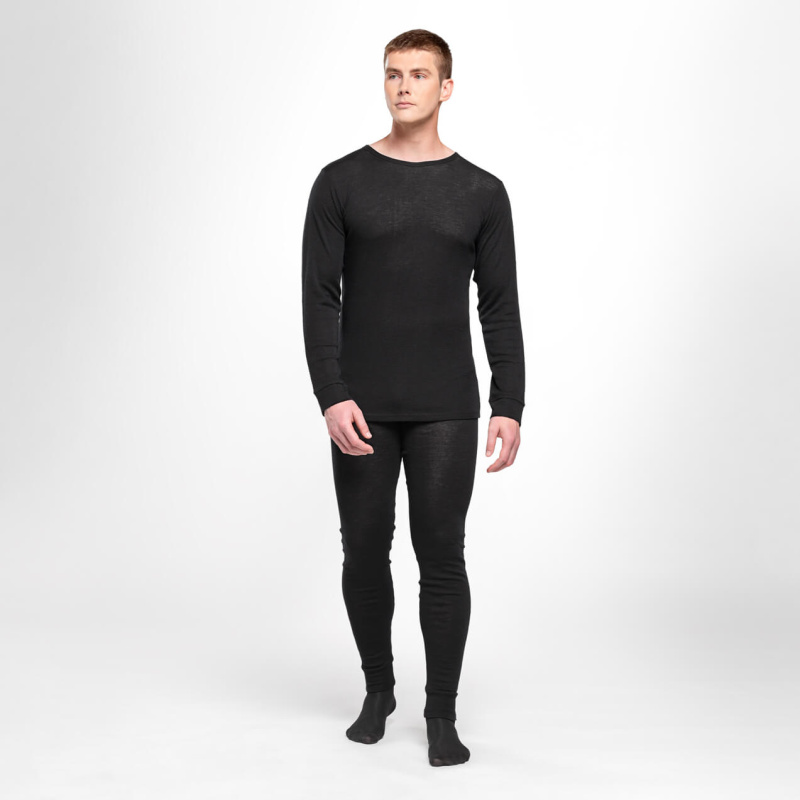 Pánský set ze 100% merino vlny černá barva SAFA Velikost: XXL