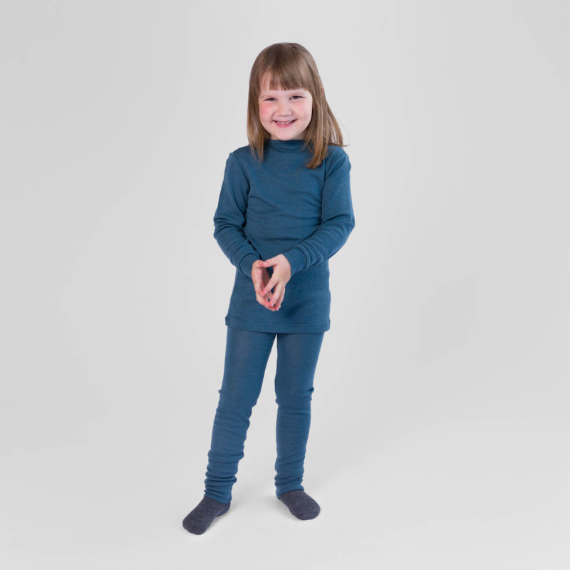 Dětský set ze 100% merino vlny petrolejová barva SAFA Velikost: 122/128