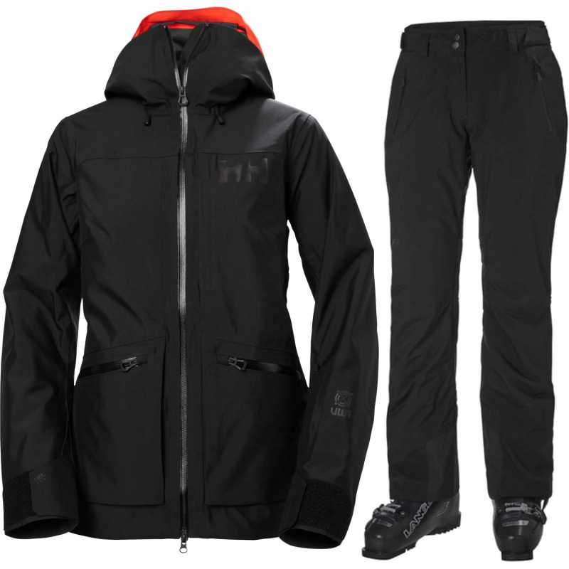 Helly Hansen Powderqueen/Legendary lyžařská sada, dámská, černá
