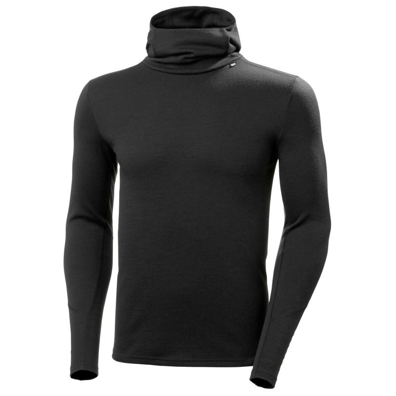 Helly Hansen Lifa Merino Midweight Hoodie, pánská, černá