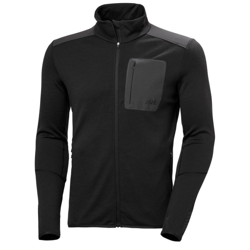 Helly Hansen Lifa Merino Midlayer, pánský, černý