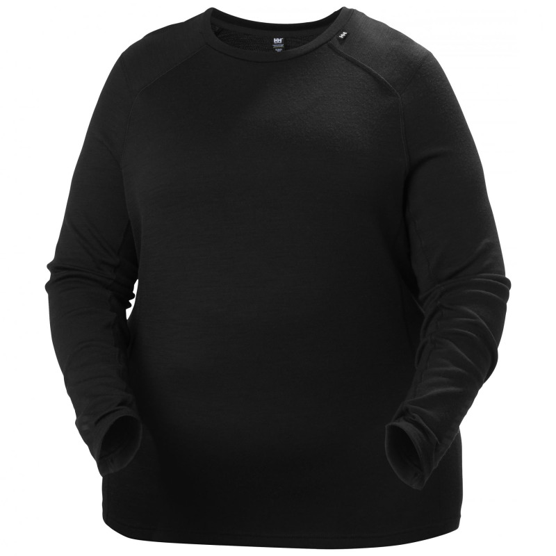 Helly Hansen Lifa Merino Midweight Crew Plus, dámské, černá