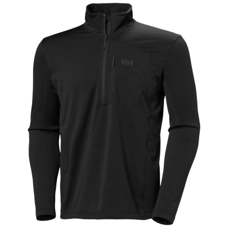 Helly Hansen Versalite 1/2 Zip, fleecová mikina, pánská, černá
