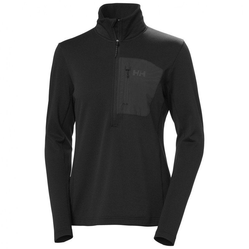 Helly Hansen Versalite 1/2 Zip, dámská fleecová mikina, černá
