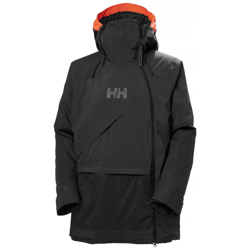 Helly Hansen Powchaser Asymmetric, lyžařská bunda, dámská, černá