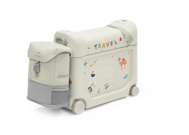 STOKKE® JetKids™ Travel bundle: BedBox™ + Crew BackPack™ cestovatelský set - Sea Green
